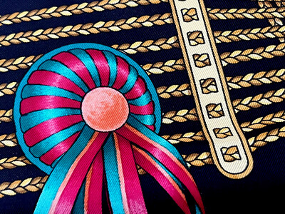 HERMES エルメス スカーフ LES RUBANS DU CHEVAL HERMÈS リボンモチーフ スカーフ LES RUBANS DU CHEVAL Hermès