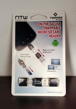 NTW - Twin USB On-the-Go Swappable Micro SD Card Reader USB and Micro NEW IN BOX