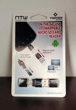 NTW - Twin USB On-the-Go Swappable Micro SD Card Reader USB and Micro NEW IN BOX