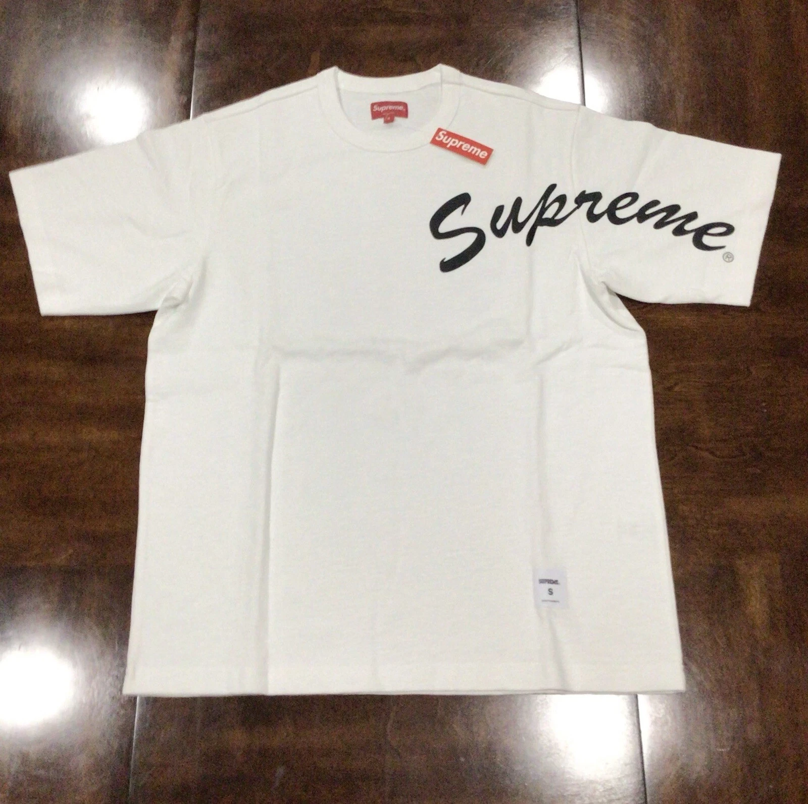 Haut à manches courtes Supreme Shoulder Arc F/W 2020 blanc taille S