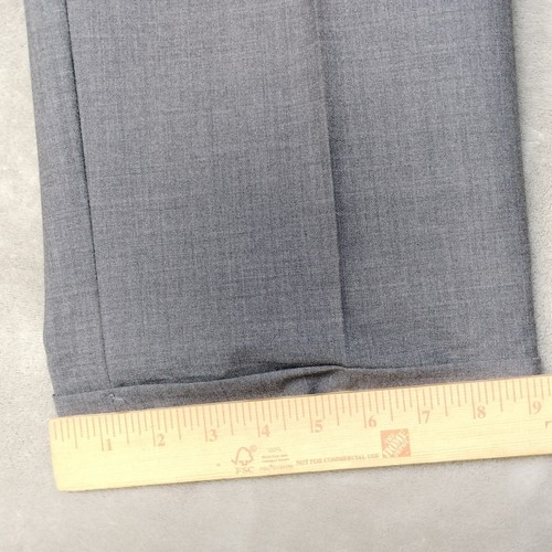 Ralph By Ralph Lauren Gray Dress Pants Wool Blend Sz 36x31 Pleated Cuff Comfort - Picture 8 of 10