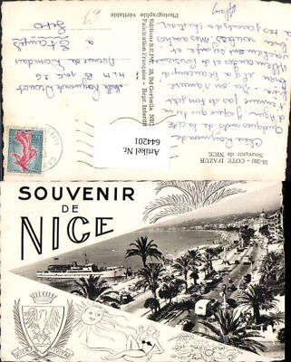 644201,Foto Ak Souvenir d Nice Nizza Cote d Azur France
