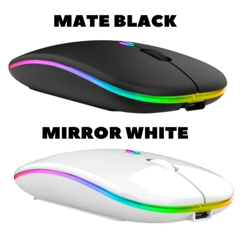 RGB LED Wireless Mouse Rechargeable Bluetooth Silent Mice USB For PC Laptop UK