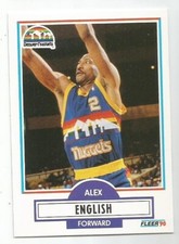 ALEX ENGLISH 1990-91 FLEER CARD NEAR MINT+ CONDITION
