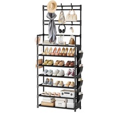 Shoe Rack 7 Tier Shoe Organizer Storage 21-28 Pairs Closet Shoes Rack for Fro...