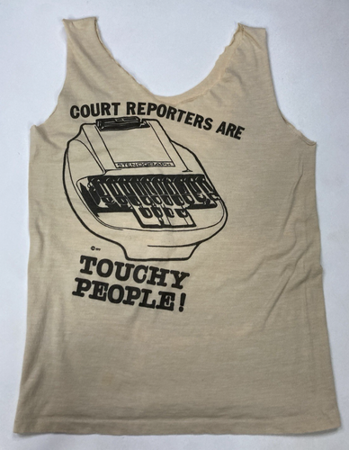 VINTAGE Court Reporters Are Touchy People Stenograph T-shirt Women ...