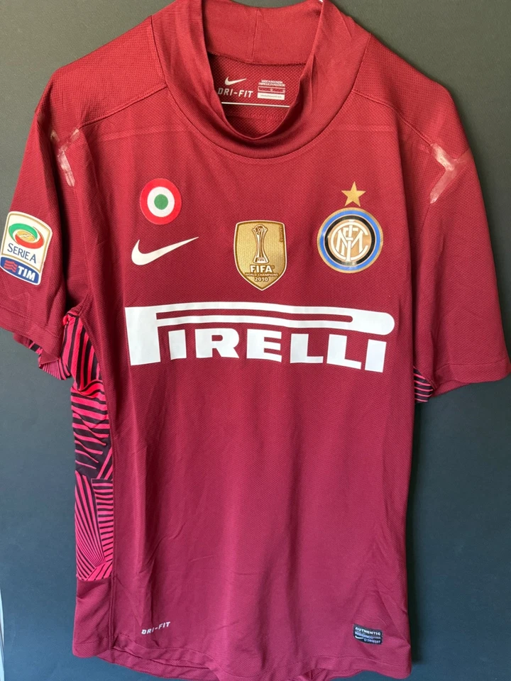 Maglia Inter Julio Cesar match issued Bordeaux preparata serie a 2011 - Immagine 2 di 4