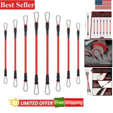 8-Piece Red Resistance Bands Set for Effective Home Workout  Strength Training