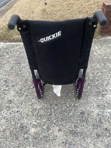 Quickie 2 Folding Manual wheelchair Frame 16” Wide X 18” Deep - Purple - Picture 15 of 24