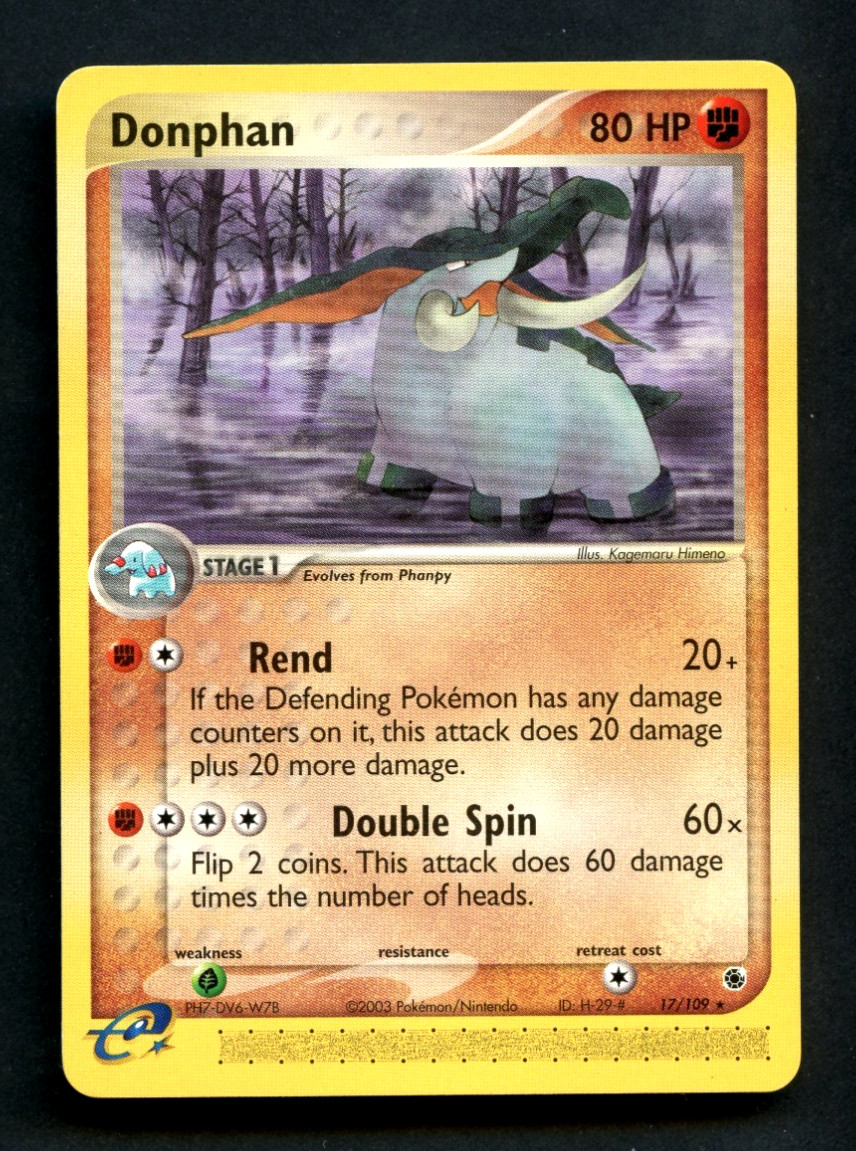 Pokemon Card: DONPHAN Ruby and Sapphire 17/109 Rare (NM)
