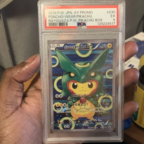 Pokémon Poncho-Wearing Pikachu Rayquaza 230/XY-P XY-P Promo Holo Japanese PSA 5