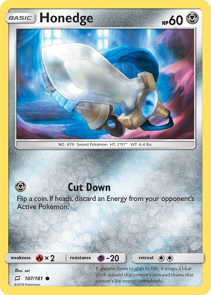 Honedge 107/181 Common SM - Team Up Pokemon Near Mint