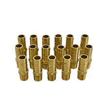 Lot of 16x 3/8" Hose Barb x 1/2" Male NPT Brass Straight Pipe Fittings