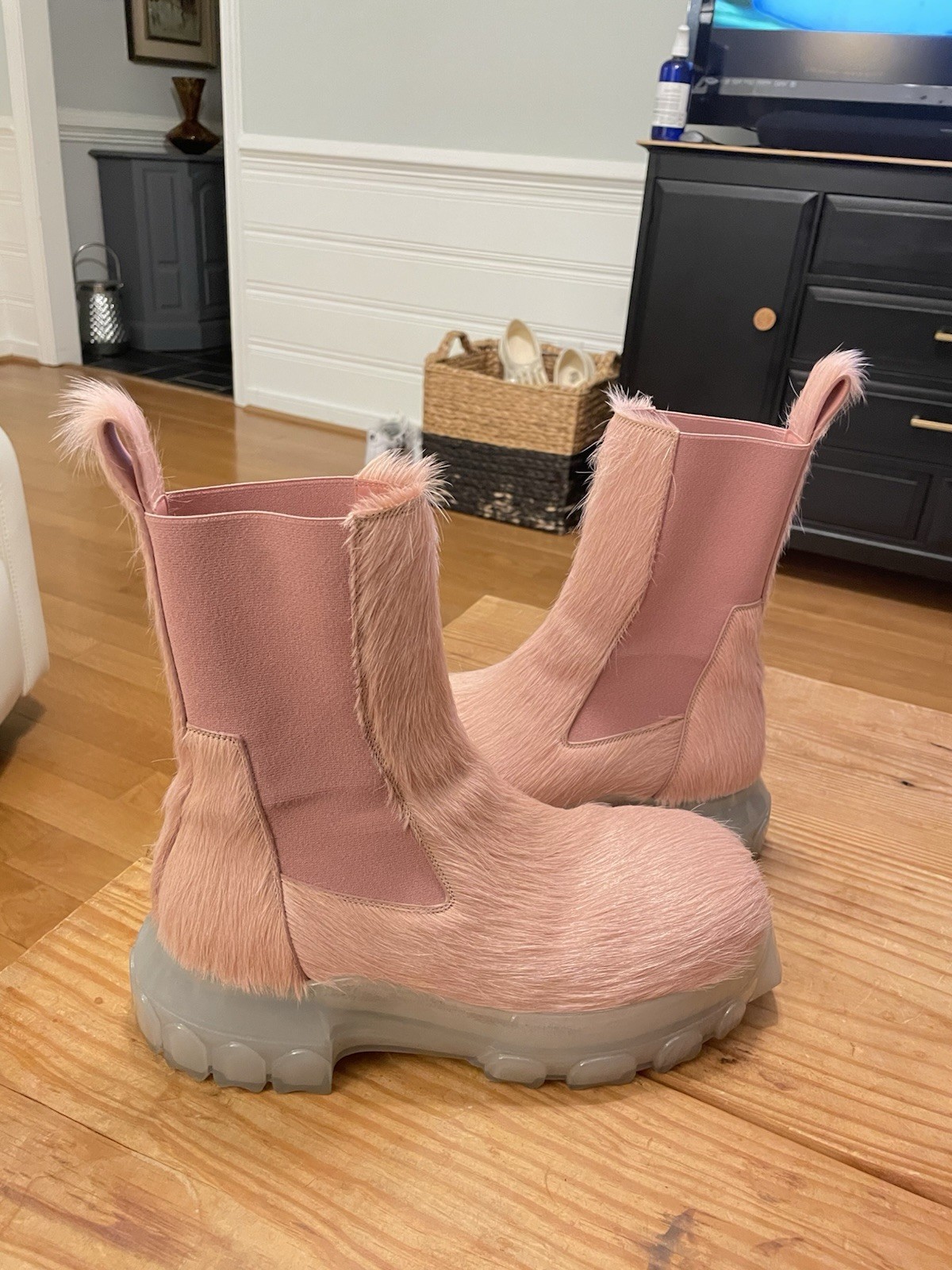 PONY Stivali trattore Rick Owens Beatle Bozo taglia 41 pista geobasket Ramones vintage CH