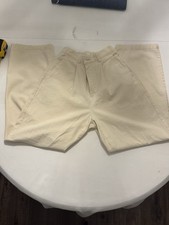 Beige/Natural Single Pleated Men  s Pant 100 Cotton With An Adjustable Waist