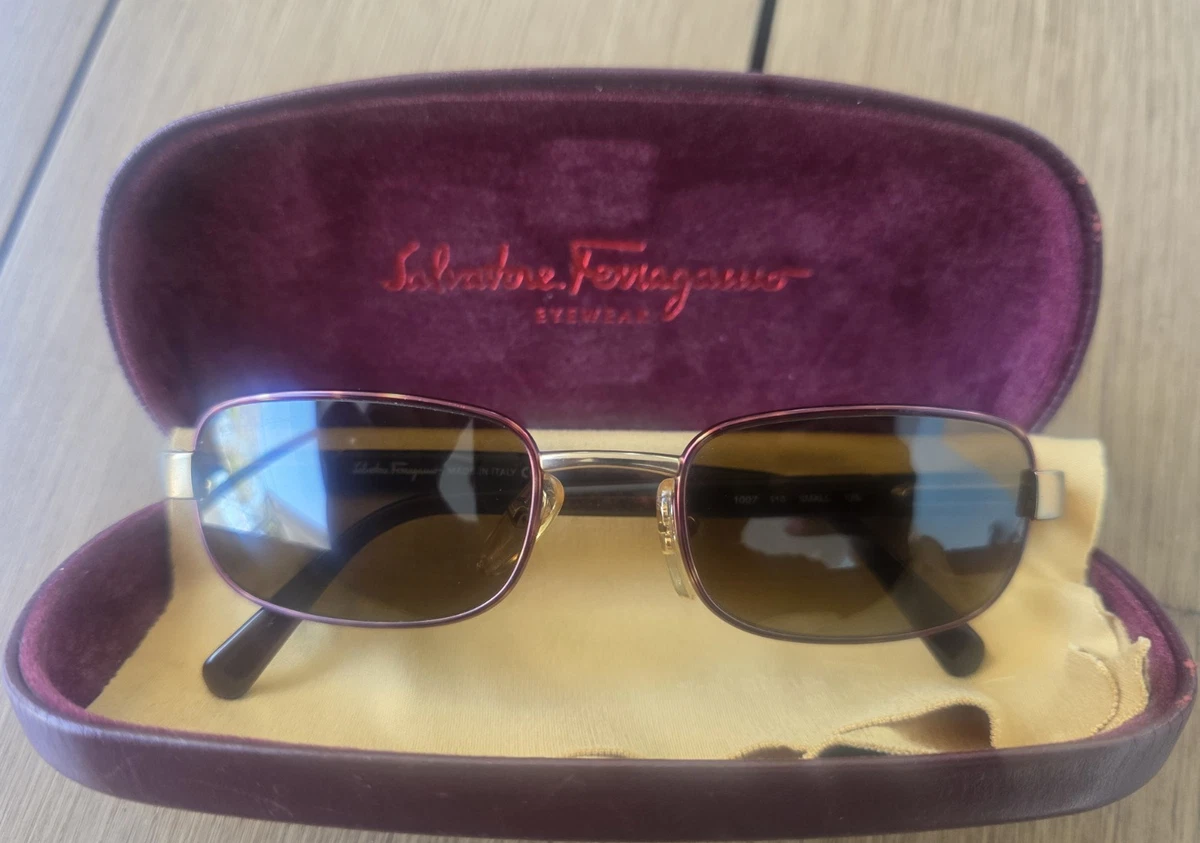 Gold Metal Rectangular Vintage Sunglasses for sale | eBay