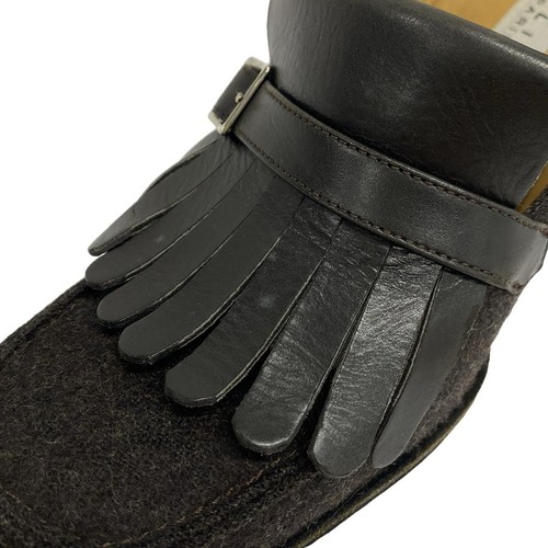 Auth CELINE - Black Wool Leather Women's Shoes - Picture 7 of 7