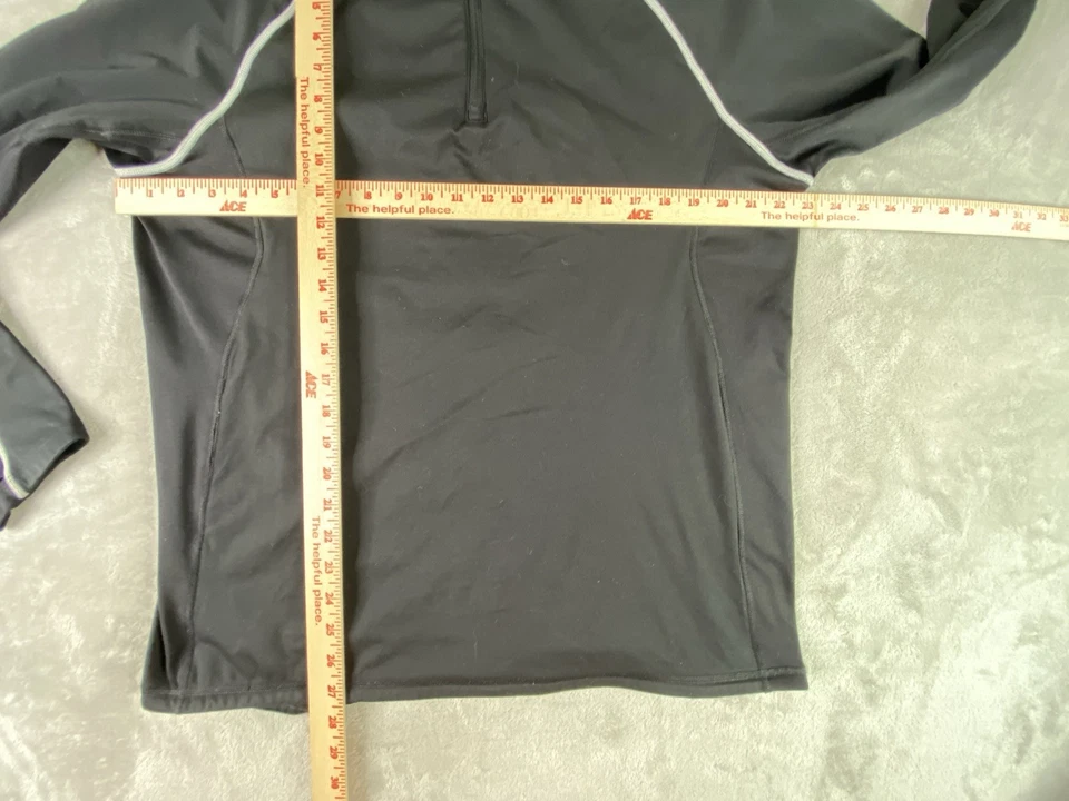 Pullover H&M Running Sport Hombre Atlético Negro 1/4 Cremallera Manga Larga Talla Grande Foto 4 de 4