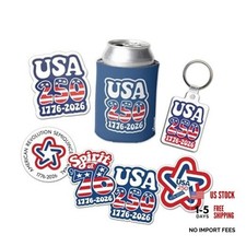 Semiquincentennial 4th of July Party Pack - Can Cooler, Stickers, Magnet,