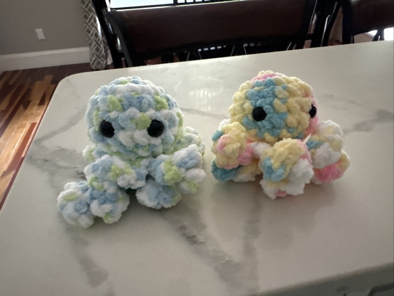 Two Crochet Octopus