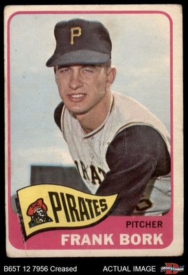 1965 Topps #592 Frank Bork Pirates SHORT-PRINT 1.5 - FAIR