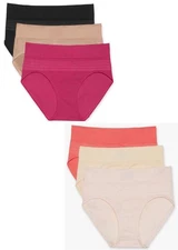 Lot Of 6, Warners Seamless Hipsters Panties Size XXL, NWT