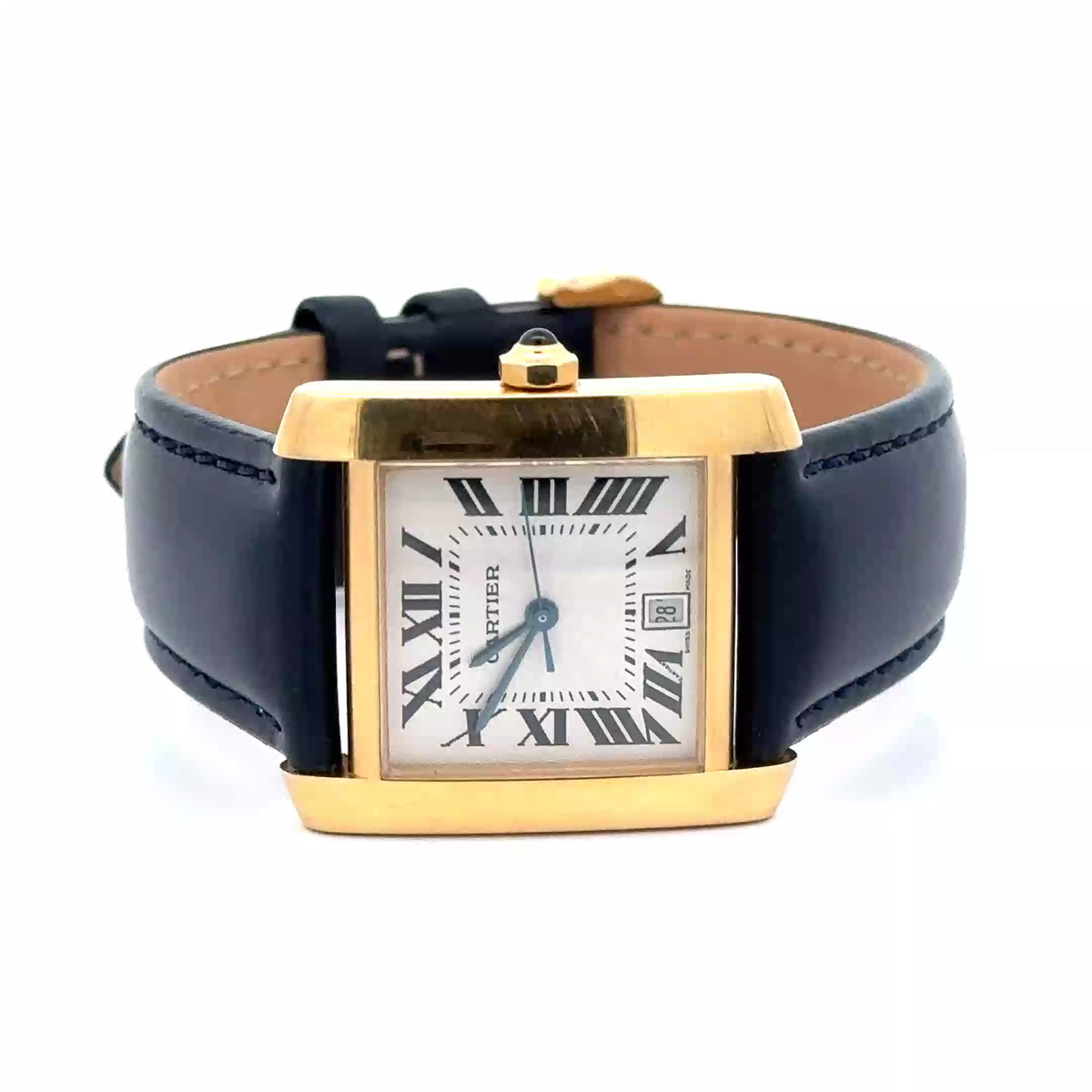 Vintage Cartier Tank Francaise 18k Yellow Gold 28mm Automatic