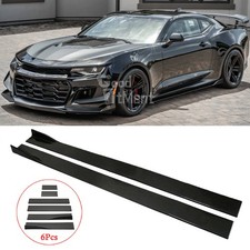 For Chevrolet Camaro 86.6" Glossy Side Skirts Splitter Spoiler Lip Rocker Panel