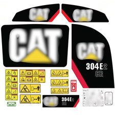 Compatible With 304e2 Cr Decal Kit Mini Excavator Stickers - Free Shipping Compatible With 304e2 Cr Decal Kit Mini Excavator Stickers - Free Shipping