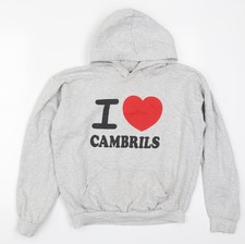 Womens UK Size M Preworn Grey Pullover Hoodie