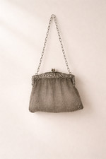 SAC DE BAL ANCIEN, 1900, TÊTE DE SANGLIER POINÇON 