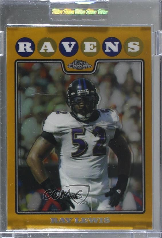 2008 Topps Chrome Gold Refractor /199 Ray Lewis #TC116 HOF 0hh2