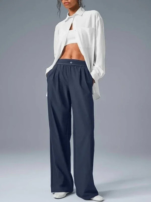 2025 Sports Yoga Pants Women High Waist Summer Casual Straight Leg Pants Comfort
