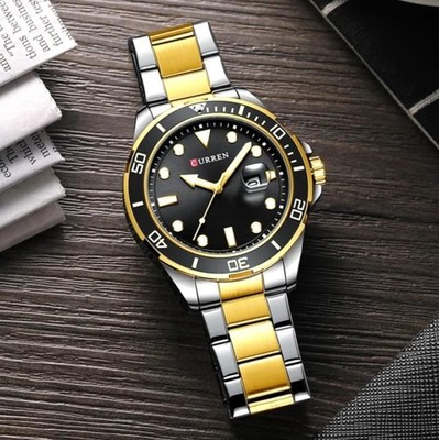 47MM CURREN Quartz Men's Luxury Watch Dive 30M Waterproof Luminous Stainless NEW