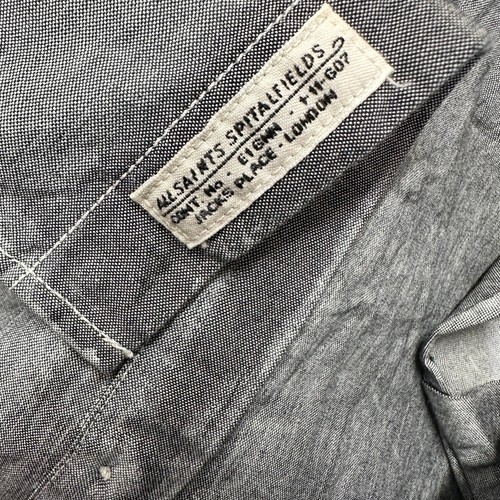 AllSaints Spitalfields Shirt Men’s Small Gray Long Sleeve Button Up Workwear - Picture 9 of 10