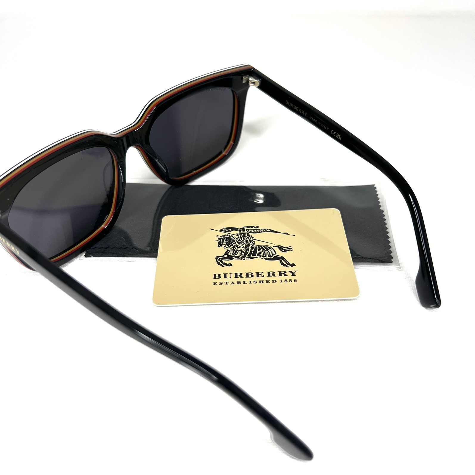 Burberry BE4337 379887 Black Square Men’s Sunglasses 56mm Ships Today thumbnail 4