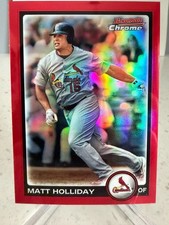 2010 Bowman Chrome 'Red Refractor' Matt Holiday #100 serial'd 4/5