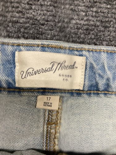 Maxi falda de mezclilla de tiro alto UNIVERSAL THREAD para mujer talla 17 nueva con etiquetas precio de venta sugerido por el fabricante 36 USD - Imagen 3 de 9