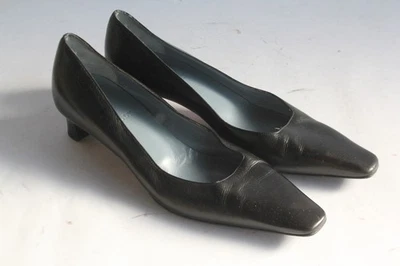 BALLY escarpin cuir noir T36 vintage (50804) - Photo 1/4