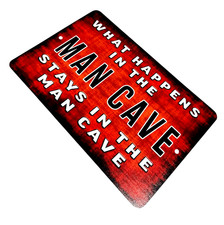 "MAN CAVE" Metal Sign 8X12 Funny Bar Man Cave Garage Shed Decor Wall Art Redish