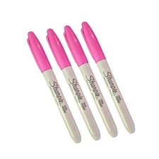 MAGENTA Pink Sharpie Markers Fine Point Permanent Marker Lot Of 4