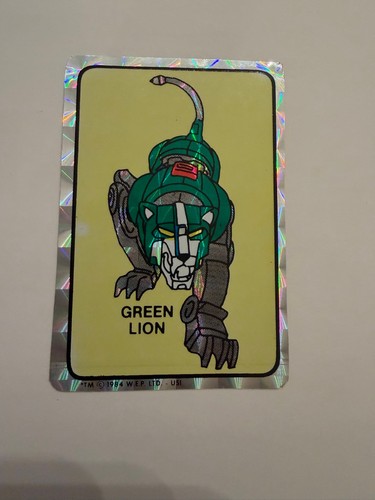 vintage vending machine prizm sticker voltron green lion