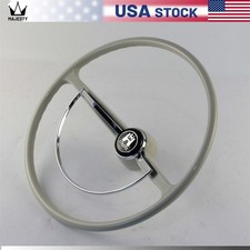 Steering Wheel With Horn Button Ring For 1962-1971 Volkswagen Models Gray