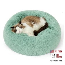 Bedsure Calming Cat Beds for Indoor Cats - Small 20"L x 20"W x 6"Th Apple Green