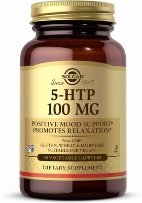 Solgar 5-HTP 100 mg - 90 Vegetable Capsules - Promotes Relaxation - Non-GMO,... 