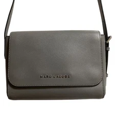 MARC JACOBS THE COMMUTER Medium Crossbody Bag Leather Gray Used From Japan