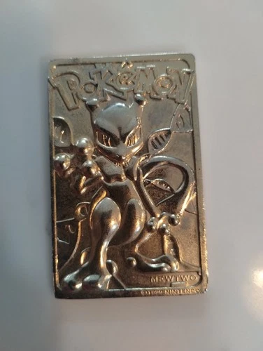 1999 Burger King Gold Plated Pokemon Trading Card Mewtwo