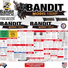 Fits Brush Bandit Wood Chipper Model 150XP Decal Kit - Free Shipping