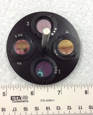 Fluoresence Excitation Filter Wheel w/4 Filters from Packard Fluorocount BF10000
