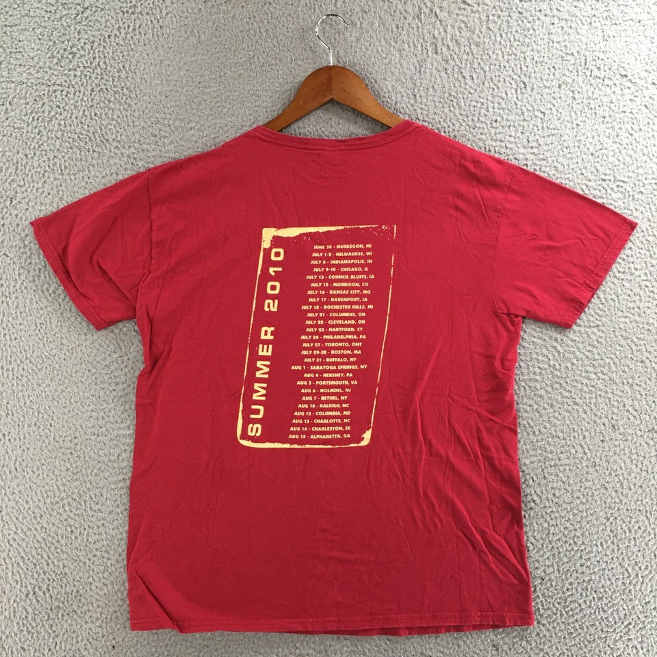 Gildan Tee T-Shirt Mens L Band Tour Summer 2010 Lion Graphic Short ...